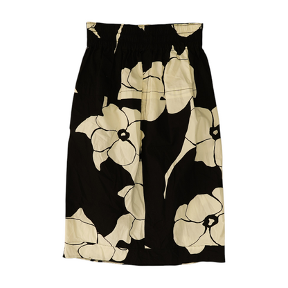 Black Floral Midi Skirt
