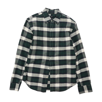 Green Plaid Flannel Button Down