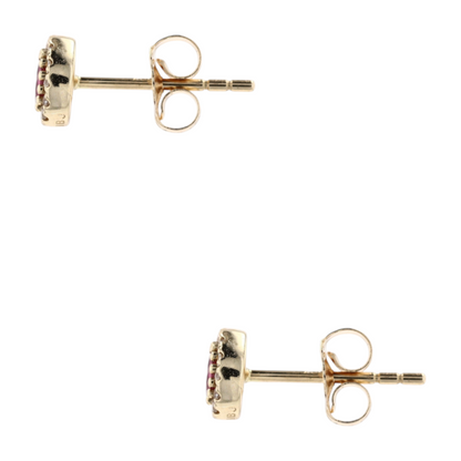 1/3 ctw 10K Yellow Gold Ruby Stud Earrings