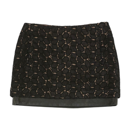 Black Eyelet Mini Skirt