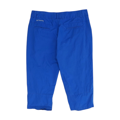 Blue Solid Active Capris