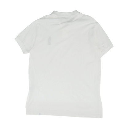 White Solid Short Sleeve Polo