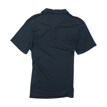 Navy Solid Short Sleeve Polo