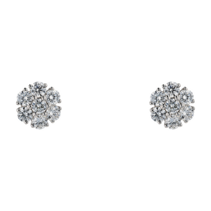 3 3/8 ctw Sterling Silver Lab Grown Diamond Statement Earrings