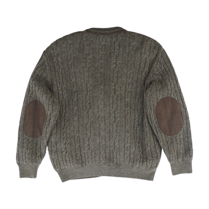 Brown Solid Cardigan Sweater