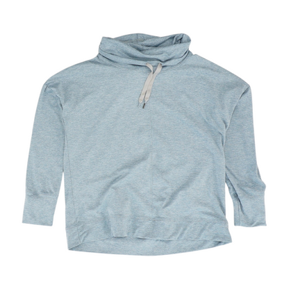 Blue Solid Hoodie Pullover
