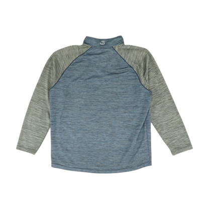 Blue Color Block 1/4 Zip Pullover