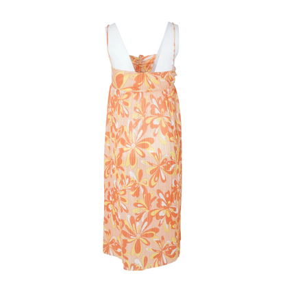 Pink Floral Midi Dress