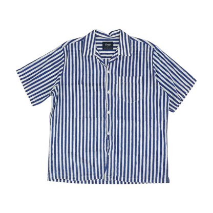 Blue Striped Short Sleeve Button Down