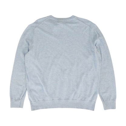 Blue Solid Pullover Sweater