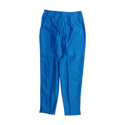 Blue Solid Dress Pants