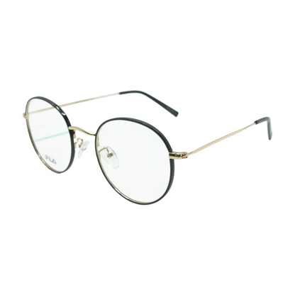 Black FL 7101 Round Prescription Eyewear