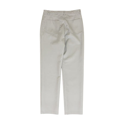 Gray Solid Five Pocket Pants