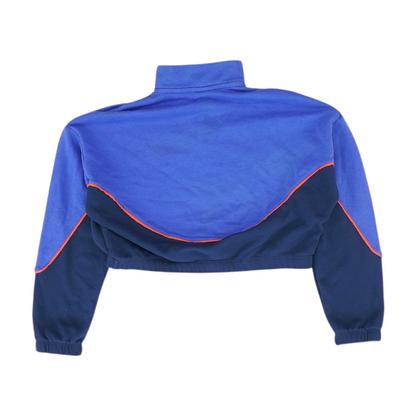 Blue Solid 1/4 Zip Pullover