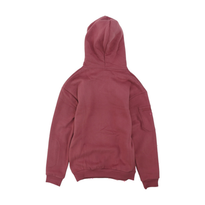 Mauve Solid Hoodie Pullover