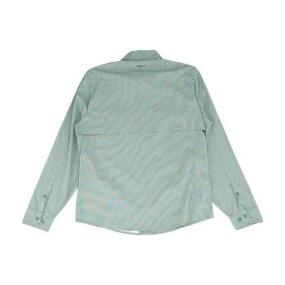 Green Check Button Down