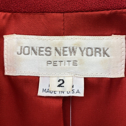 Jones New York Vintage Red Solid Blazer – Image 3