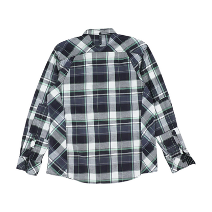 Black Plaid Long Sleeve Button Down
