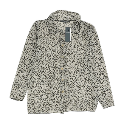 Gray Plus Print Button Down