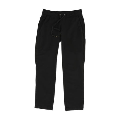 Black Solid Active Pants