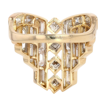 3 1/2 ctw 14K Yellow Gold Lab Grown Diamond Fashion Ring