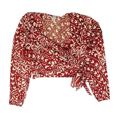Red Abstract Blouse