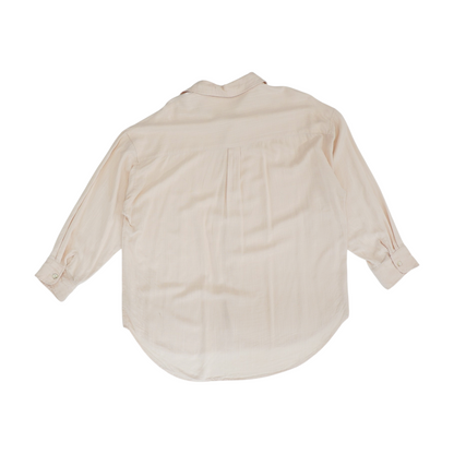 Peach Solid Long Sleeve Button Down