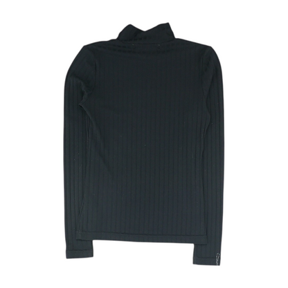 Black Solid Pullover Sweater