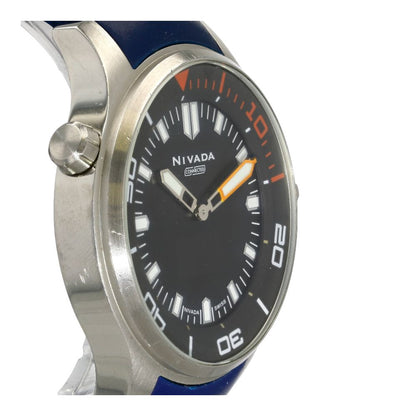 Men's Connected Blue Silicone Band Stainless Steel Watch