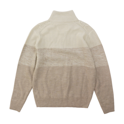 Beige Solid Pullover Sweater