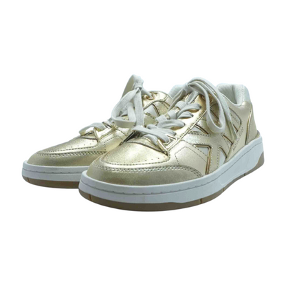 Gold Low-Top Athletic Shoes
