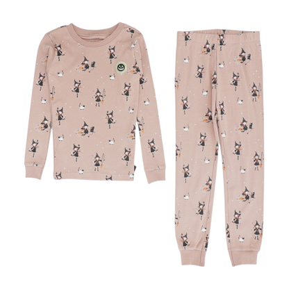 Pink Graphic Pajama Set