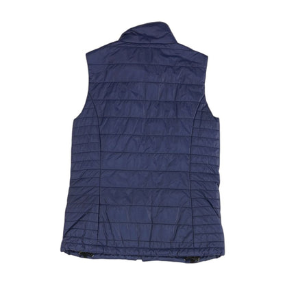 Blue Solid Puffer Vest