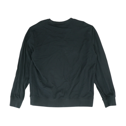 Black Solid Sweatshirt Pullover