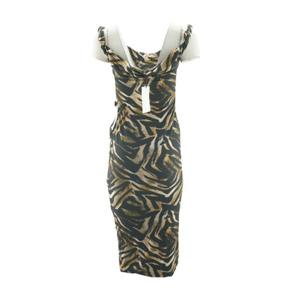 Black Animal Print Mini Dress