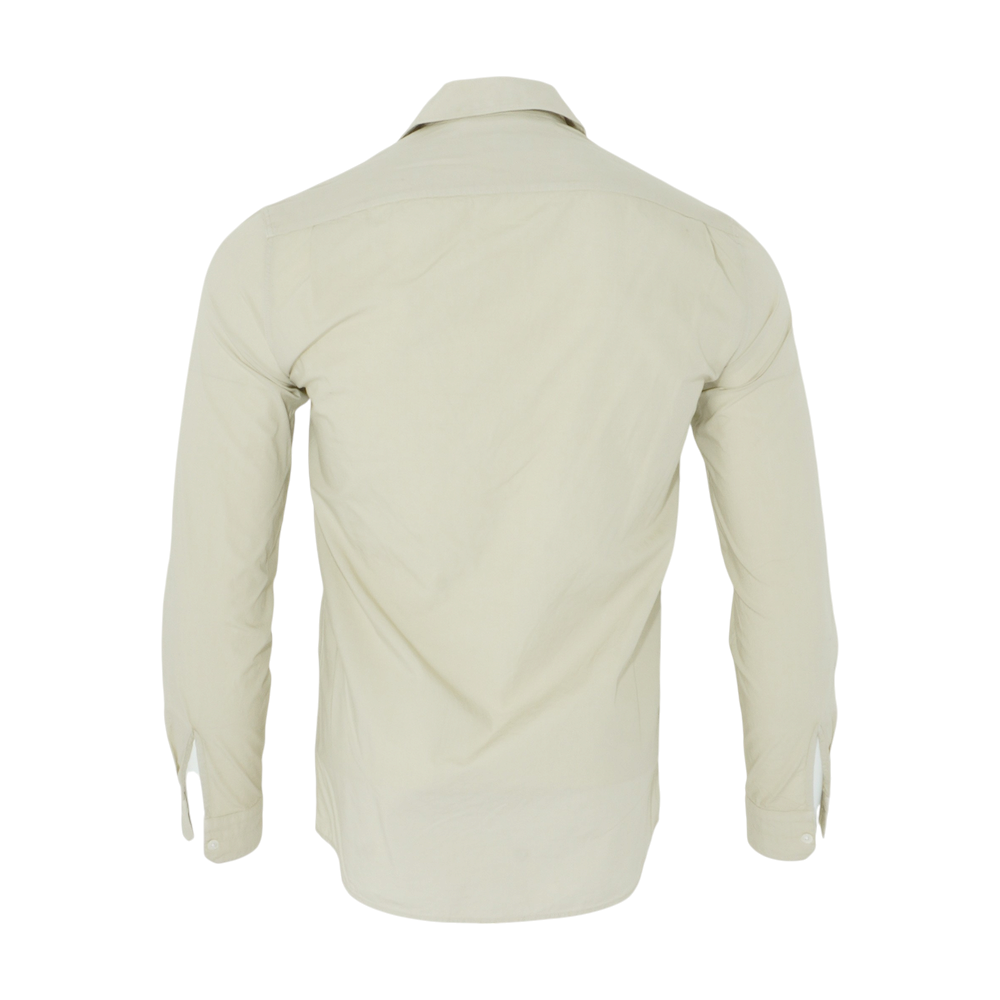 Khaki Solid Long Sleeve Button Down