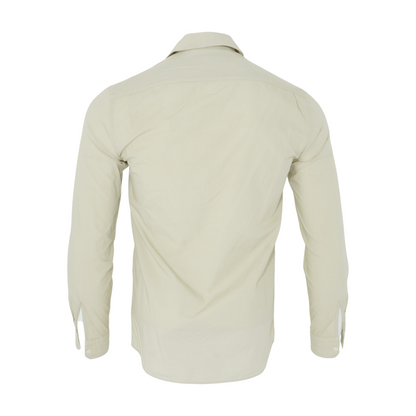 Khaki Solid Long Sleeve Button Down