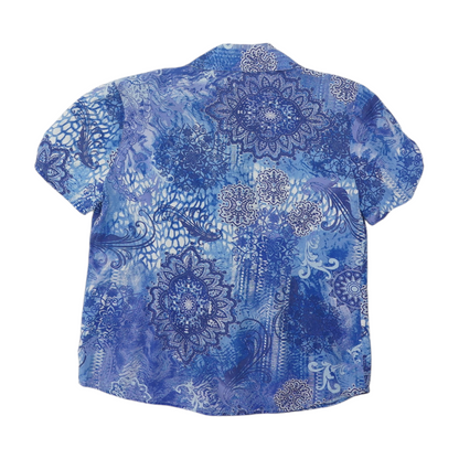 Vintage Blue Graphic Button Down