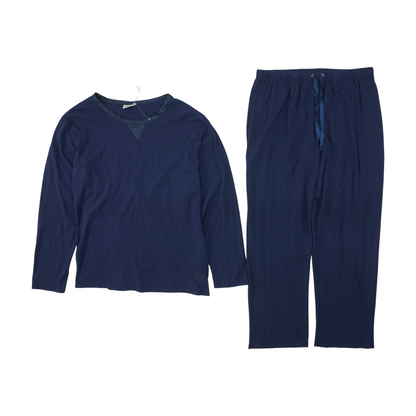 Navy Solid Pant Set