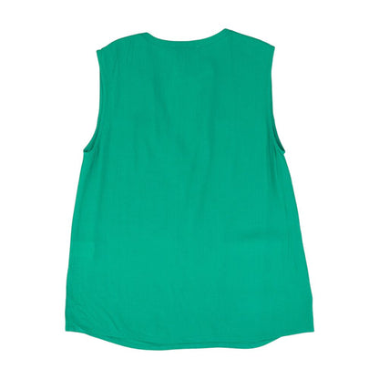 Green Solid Sleeveless Blouse