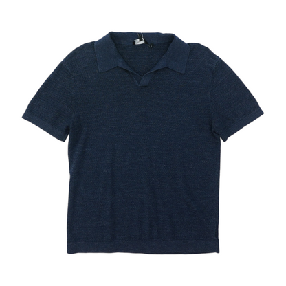 Navy Solid Short Sleeve Polo