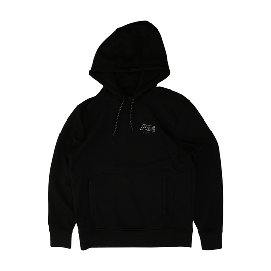 Black Solid Hoodie Pullover