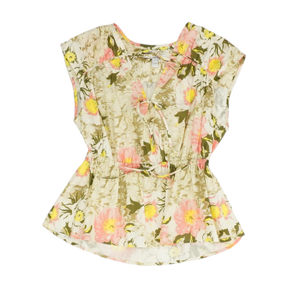Beige Floral Blouse