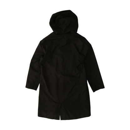 Black Solid Rain Coat