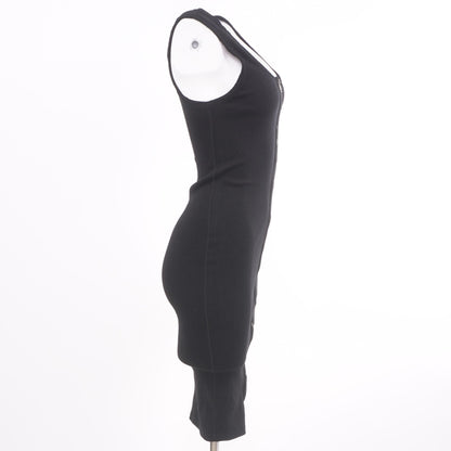 Black Solid Maxi Dress