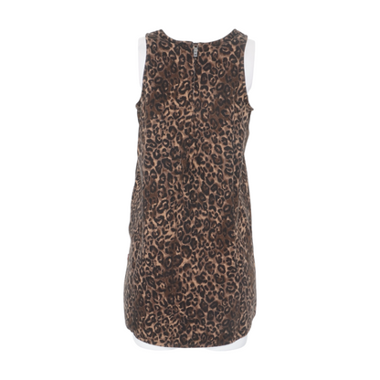 Brown Animal Print Mini Dress