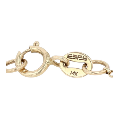 14K Yellow Gold Diamond Chain Bracelet