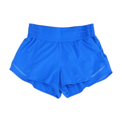 Blue Solid Active Shorts