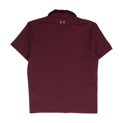 Maroon Solid Short Sleeve Polo