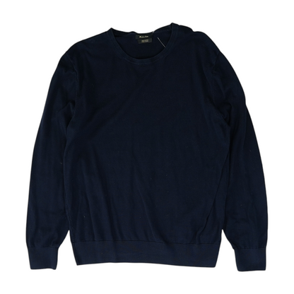 Navy Solid Pullover Sweater